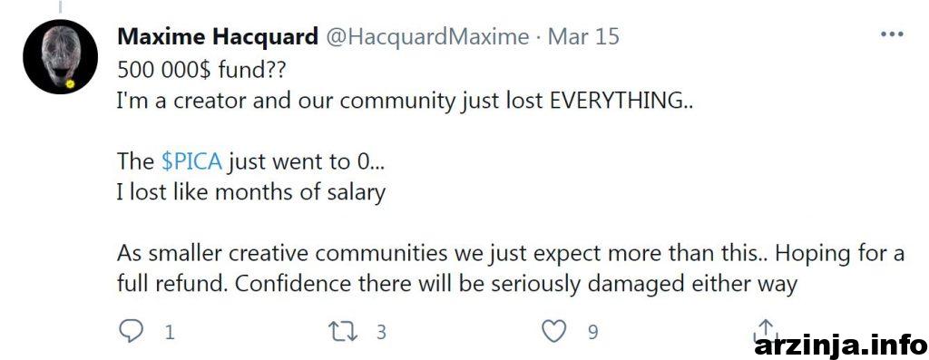 توییت Maxime Hacquard
