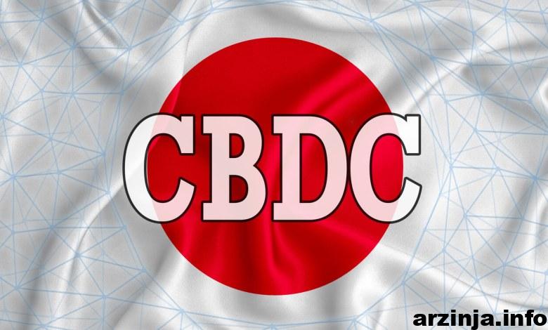 japan flag with the inscription cbdc