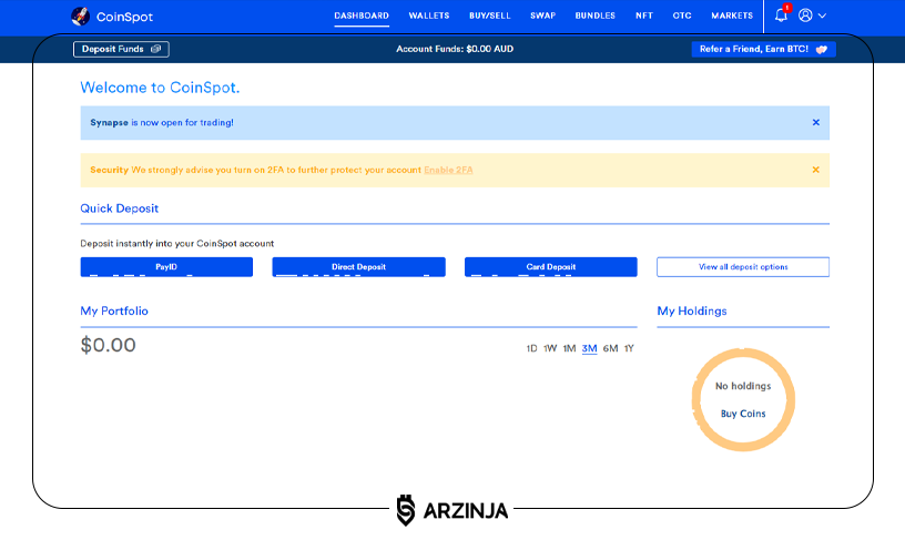 کیف پول CoinSpot کیف پول CoinSpot