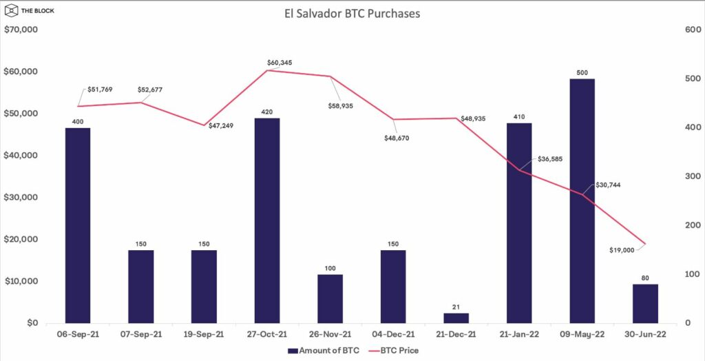 ضرر قابل توجه السالوادور بر سر خرید بیت کوین