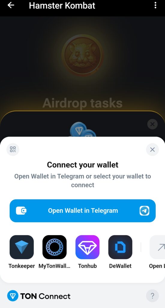 وصل کردن کیف پول به همستر کامبت