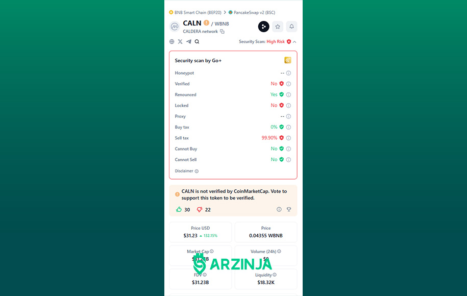 آیا توکن کالدرا کلاهبرداری است؟