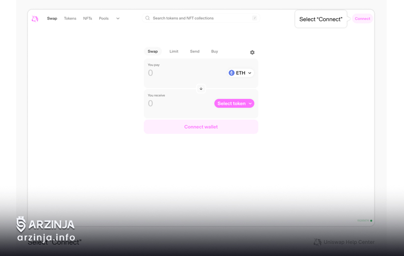 اتصال کیف پول به یونی سواپ ۱