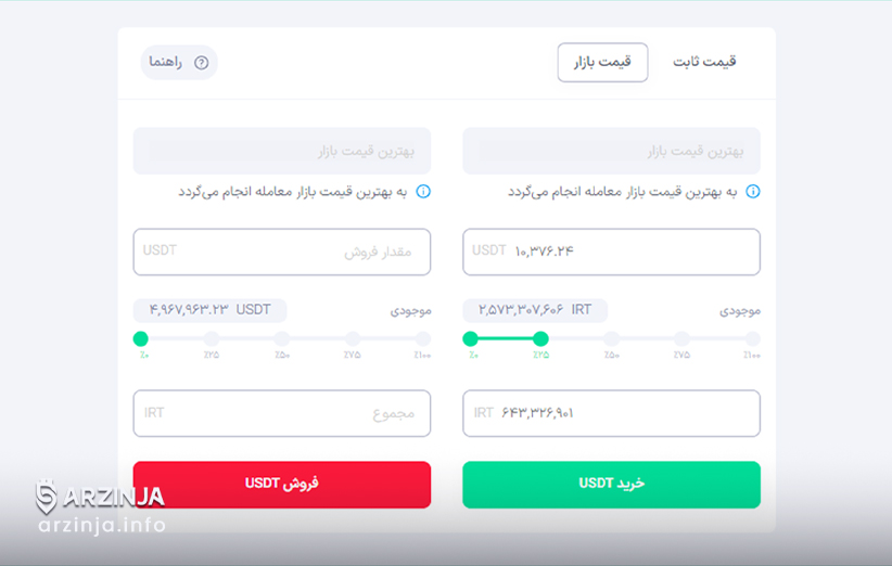 خرید تتر بدون کارمزد در بازار P2P