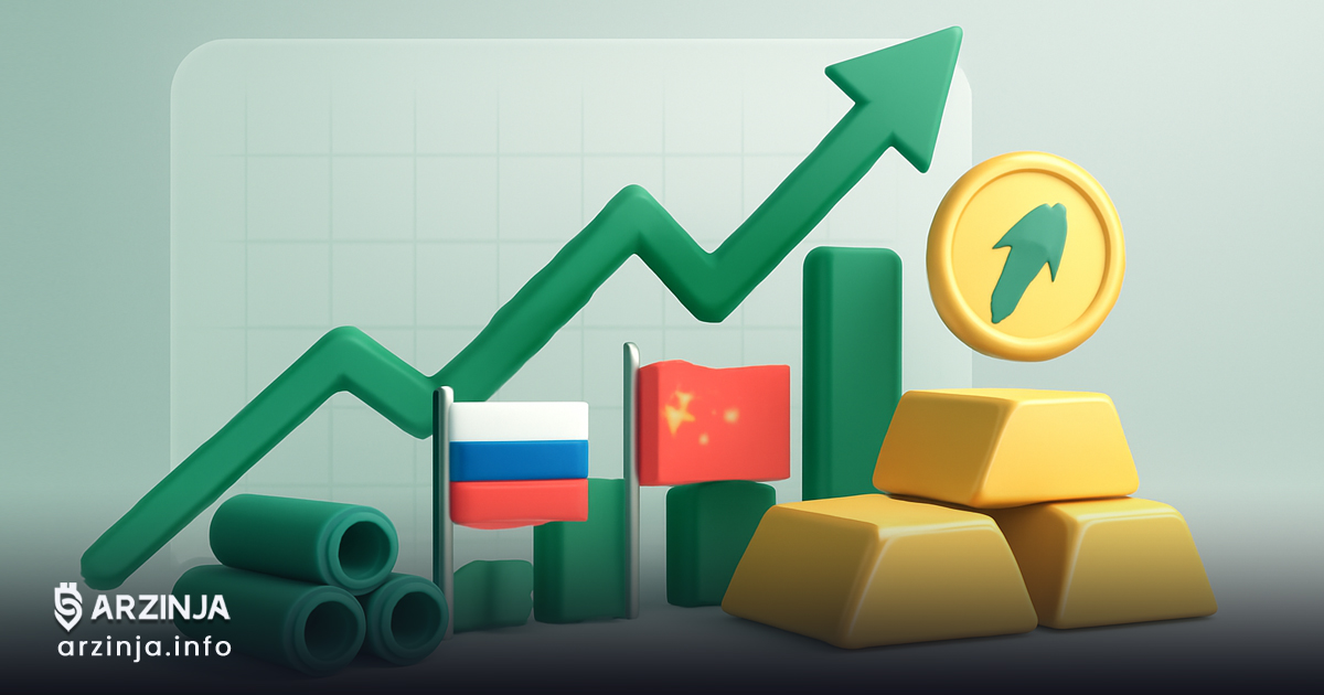 دو برابر شدن صادرات فلزات روسیه به چین در برابر افزایش قیمت طلا