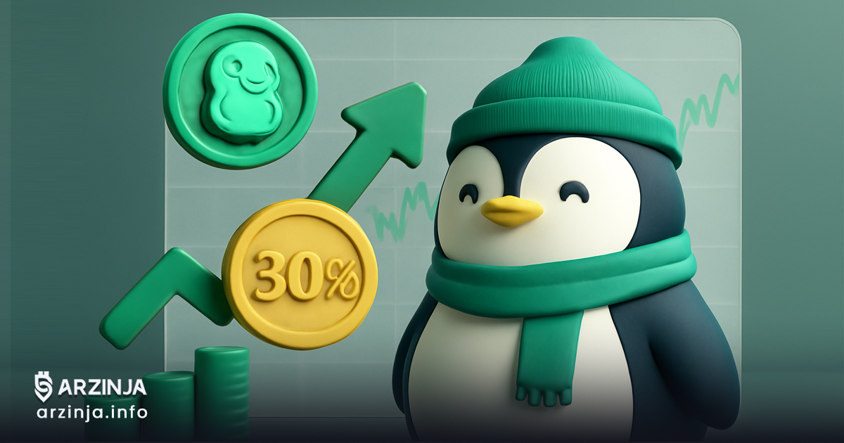رشد ۳۰ درصدی PENGU پس از تغییر عکس پروفایل Pudgy Penguins در Coinbase