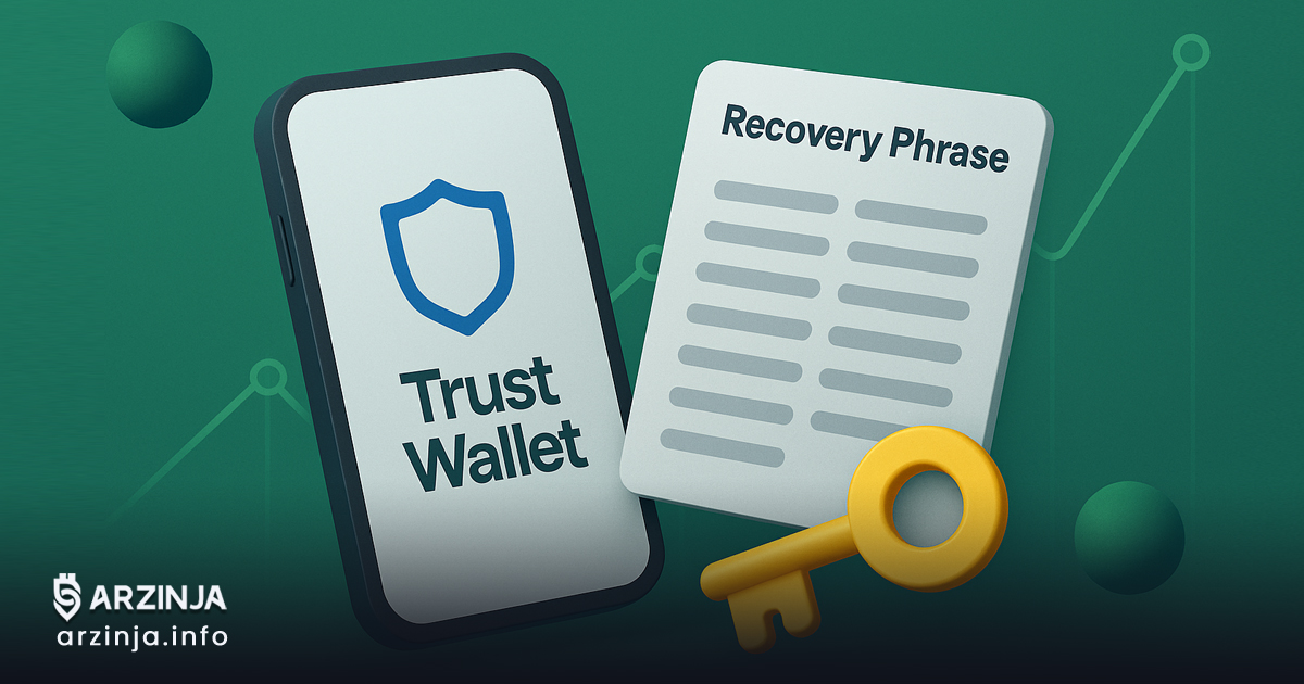 آموزش گام‌به‌گام بازیابی کیف پول تراست ولت با عبارت بازیابی