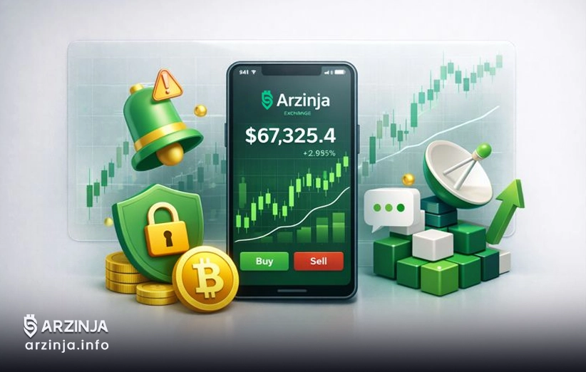 بررسی اپلیکیشن صرافی ارزینجا؛ ردیابی قیمت بیت‌ کوین همراه با امکانات معاملاتی