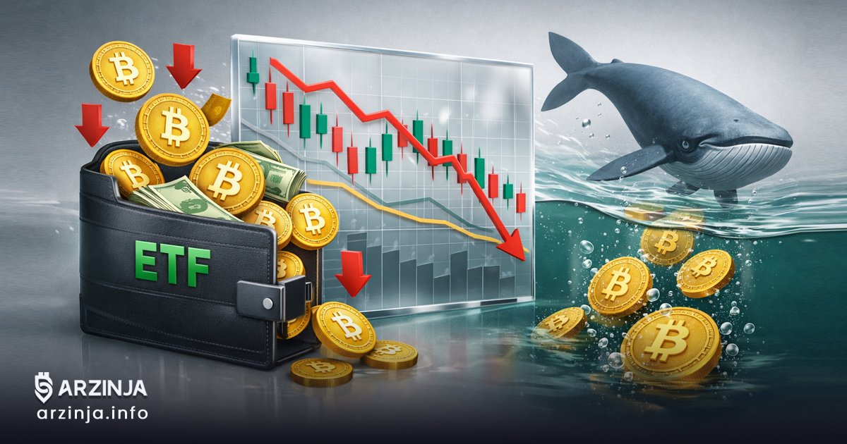 نهنگ‌ ها بیت‌ کوین را می‌ فروشند؟ خروج سرمایه ETF ادامه دارد