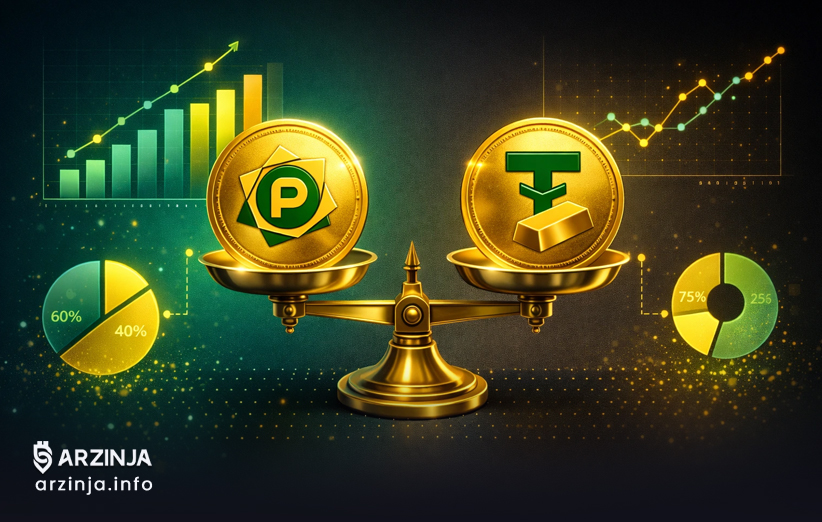 مقایسه توکن طلا PAXG و XAUt در ترازو
