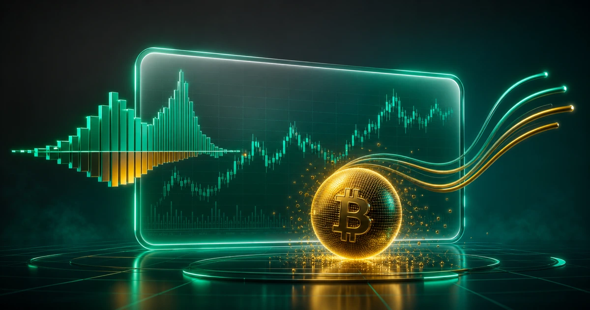 نمودار بیت‌کوین با MACD و میانگین‌های متحرک