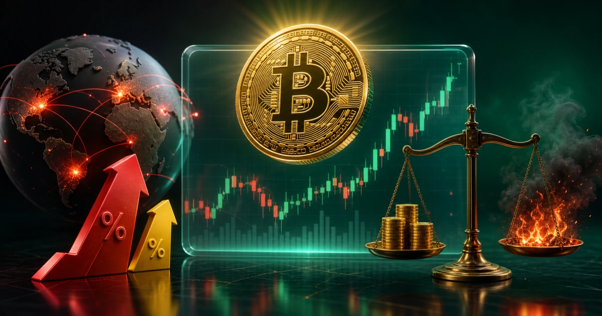بیت کوین در سطح ۱۰۵ هزار دلار؛ تورم و تنش جهانی بازار را تهدید می‌کند