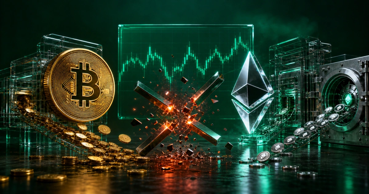 ریزش بیت کوین و خروج اتریوم از صرافی‌ها و لیکوییدیشن بازار