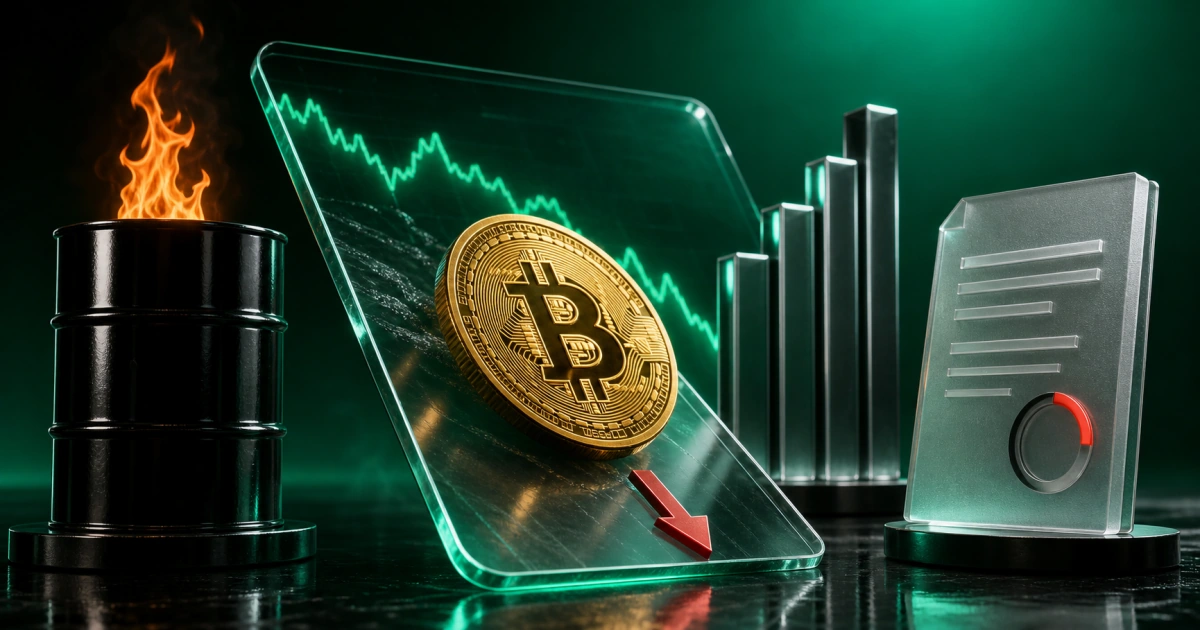 افت قیمت بیت کوین با صعود نفت و نرخ بهره و سقوط شانس لایحه کلریتی