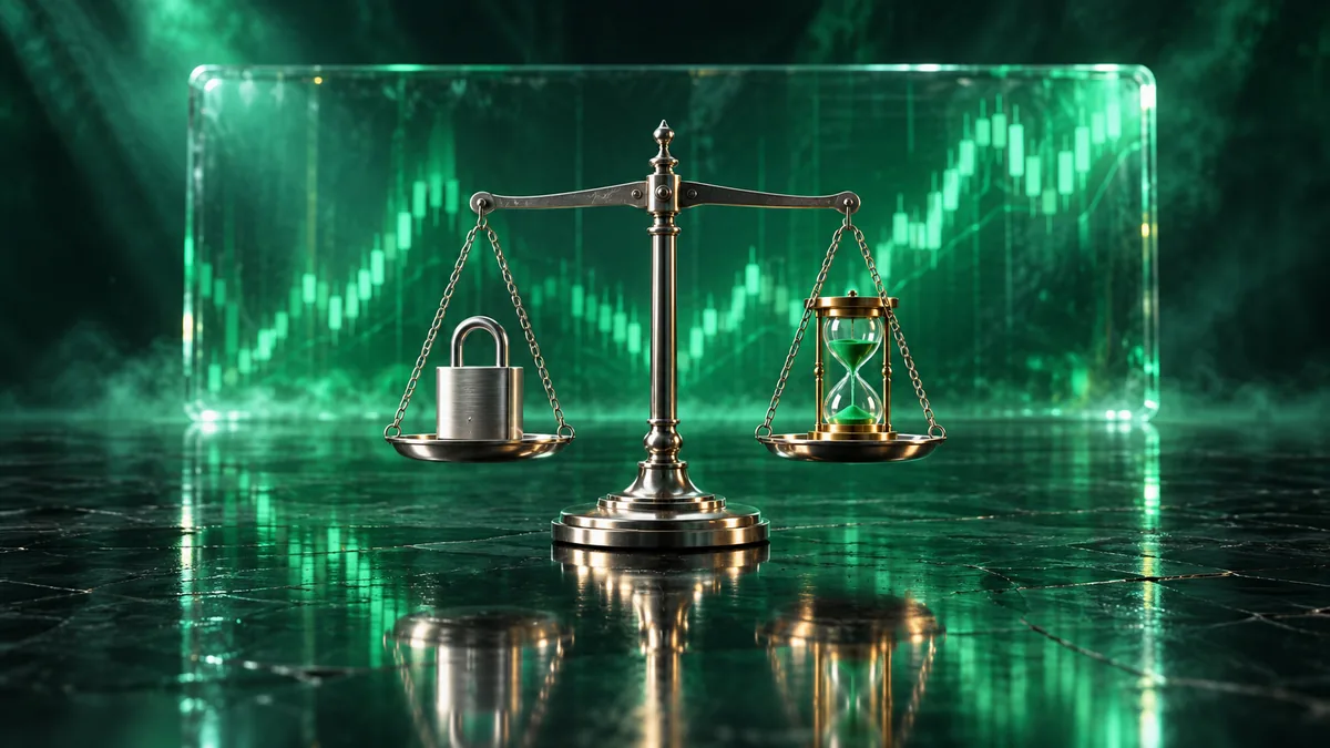 سنجش ریسک استیکینگ بیت کوین؛ ترازوی قفل و ساعت شنی دورهٔ آن‌باند