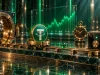 برداشت ارز دیجیتال از ارزینجا؛ سکهٔ تتر روی گاری برنجی از خزانه به سمت صندوق کیف پول شخصی می‌رود و مهرهٔ کوچک تراکنش آزمایشی جلوتر از آن است