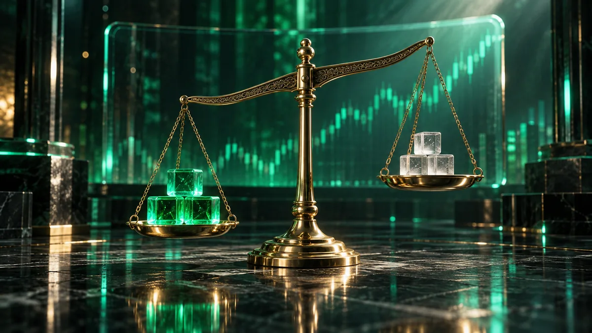 مقایسهٔ سود اسمی استیکینگ با تورم توکن روی ترازوی طلایی